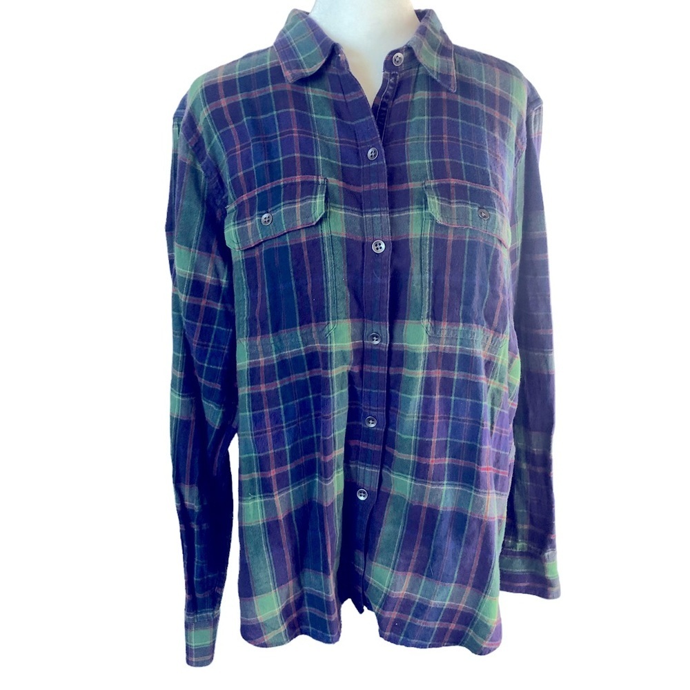 Chaps L/XL Flannel Shirt Button up Long Sleeves